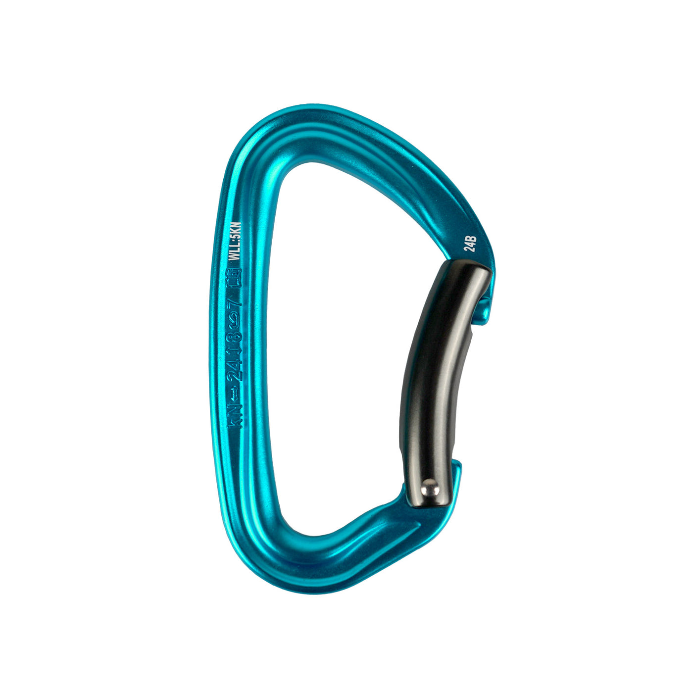 Vapor 5 Bent Gate Aluminum Carabiner - Blue